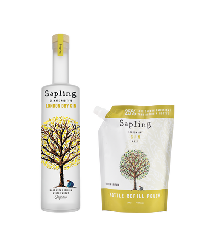 70cl Sapling Gin bottle & Refill pouch