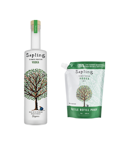 70cl Sapling Vodka bottle & Refill pouch