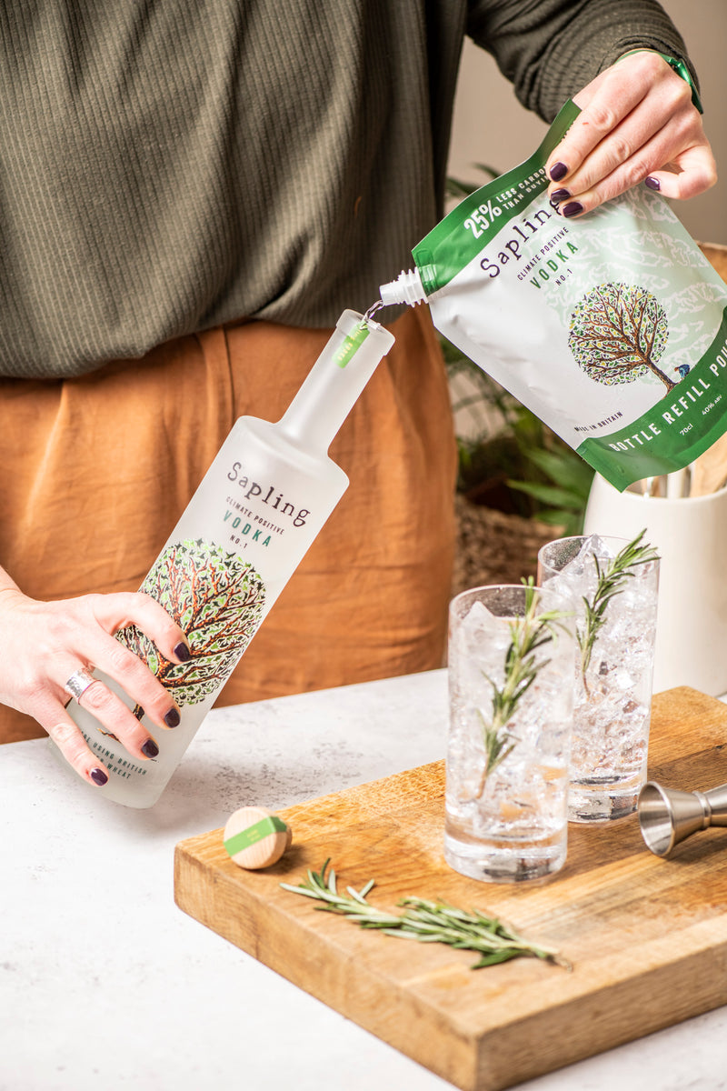 70cl Sapling Vodka bottle & refill pouch Sapling Spirits